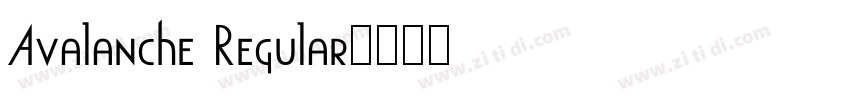 Avalanche Regular字体转换